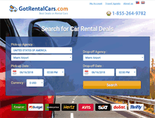 Tablet Screenshot of gotrentalcars.com
